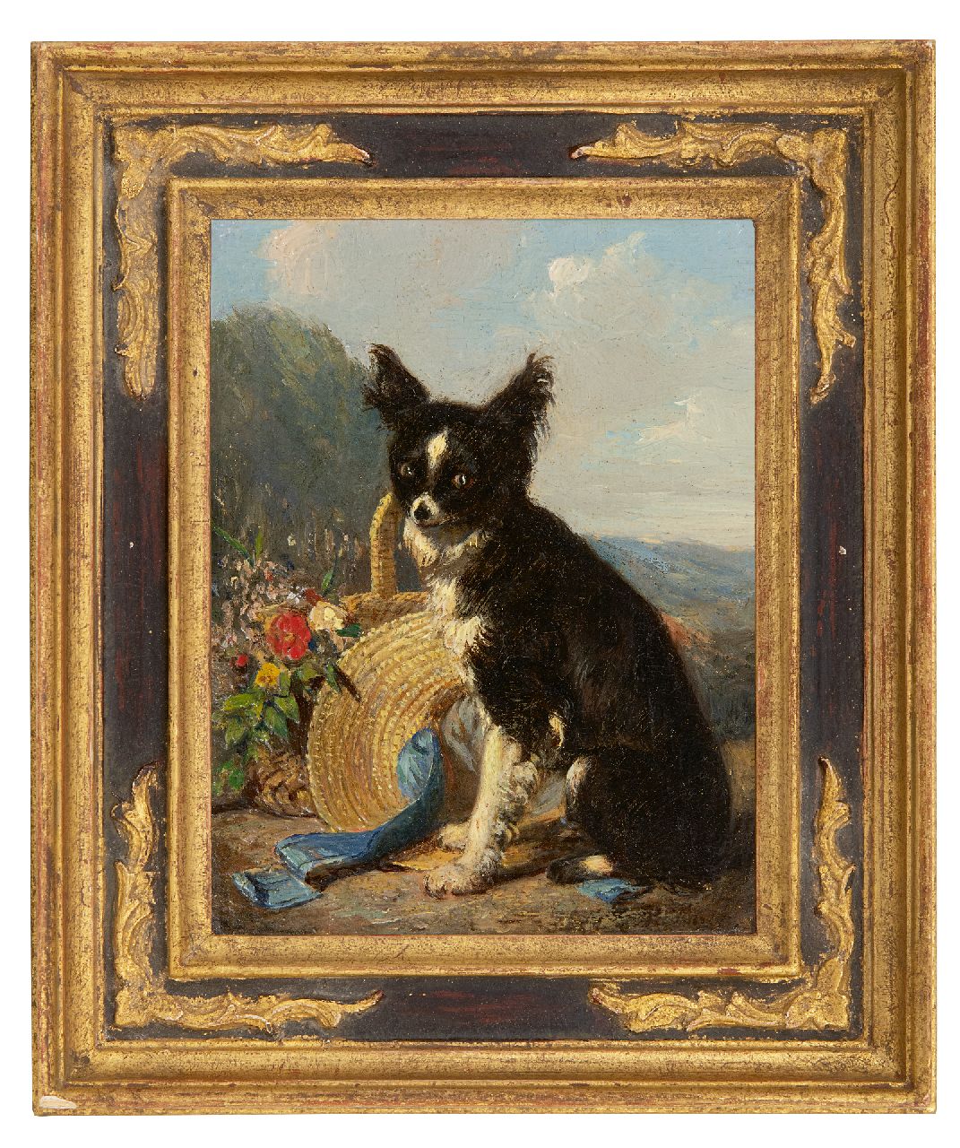 Ronner-Knip H.  | Henriette Ronner-Knip, A loyal guard, oil on panel 13.8 x 10.5 cm, signed l.r.