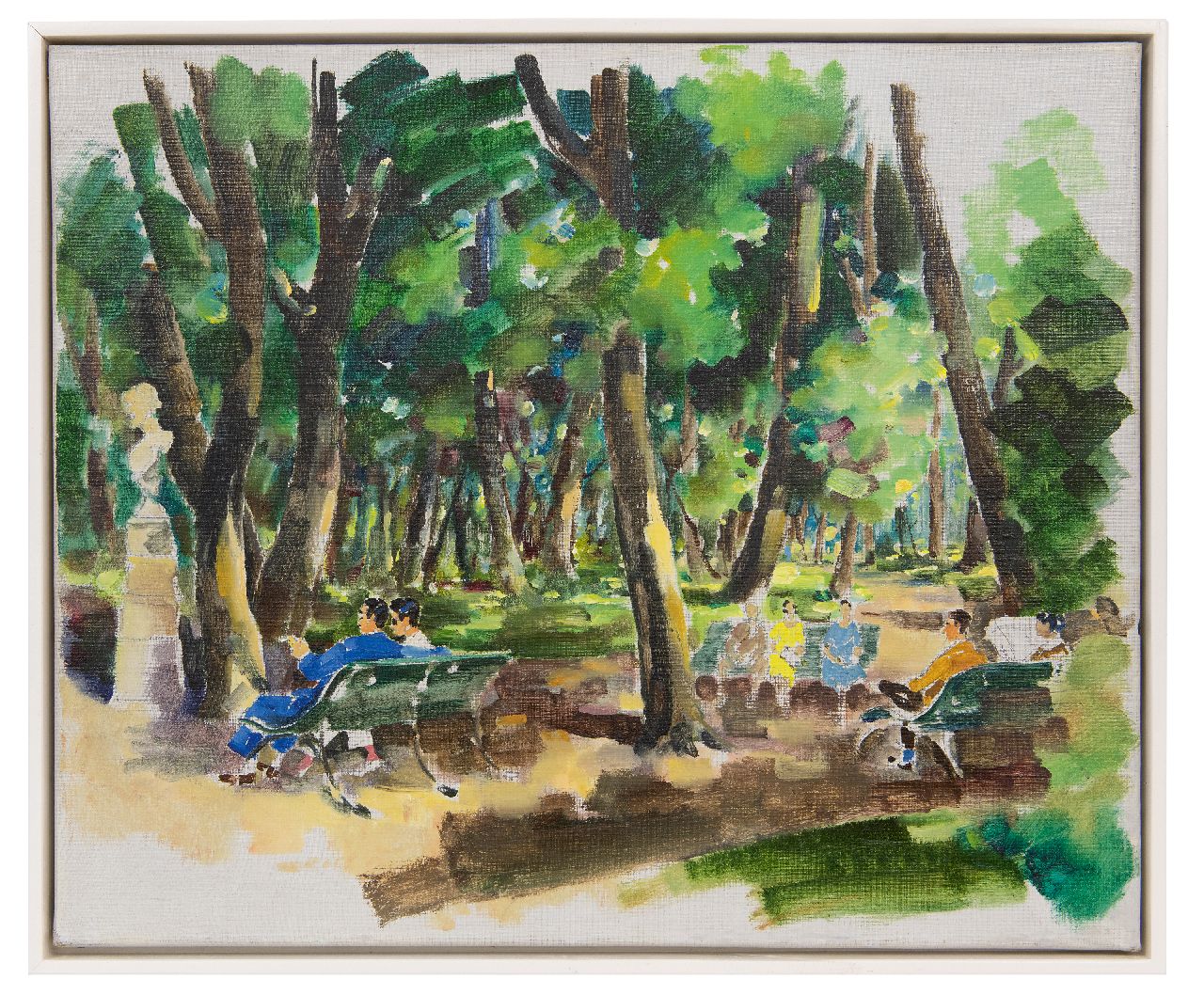 Kruizinga D.  | Dirk Kruizinga | Paintings offered for sale | A summer day in the parc, oil on canvas 50.3 x 60.3 cm