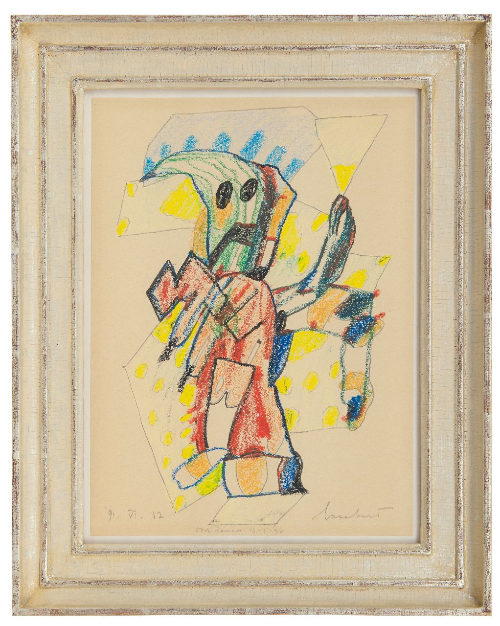 Lucebert (Lubertus Jacobus Swaanswijk)   | Lucebert (Lubertus Jacobus Swaanswijk) | Watercolours and drawings offered for sale | Untitled, graphite and watercolor on paper 32.2 x 23.7 cm, signed l.r. and dated 91.VI.12