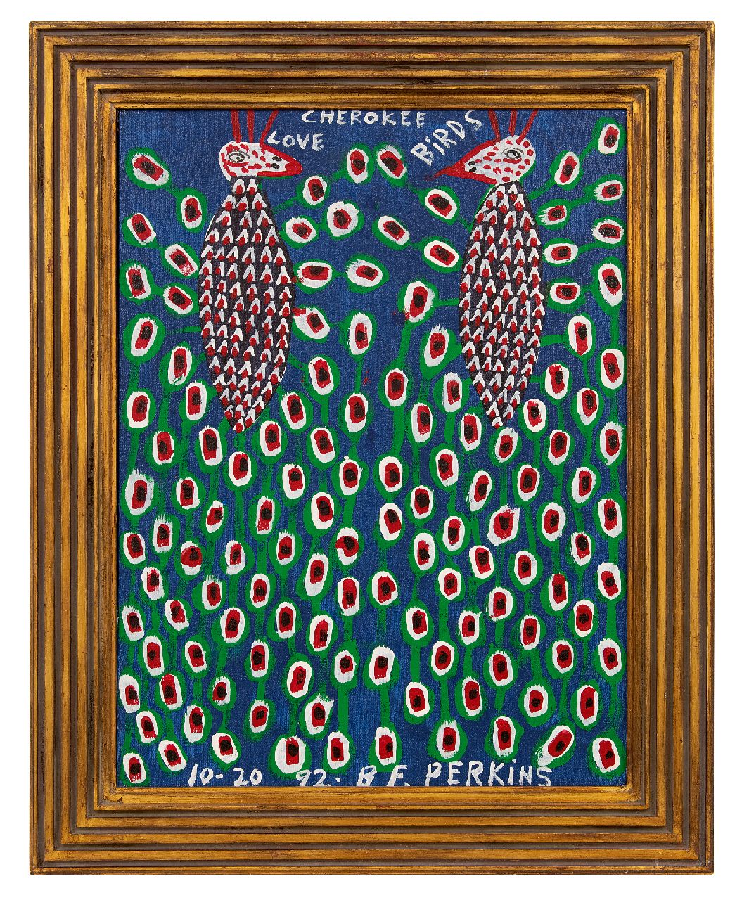 Perkins B.F.  | Benjamin Franklin 'B.F.' Perkins, Cherokee Love Birds, oil on canvas 60.0 x 45.0 cm, signed l.m. and dated 10-20 92