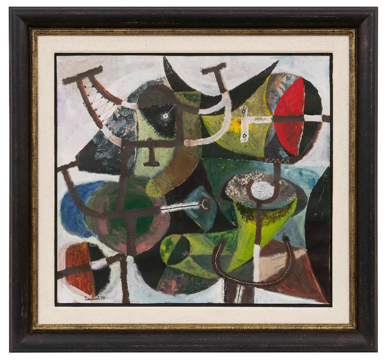 Lucebert (Lubertus Jacobus Swaanswijk)   | Lucebert (Lubertus Jacobus Swaanswijk) | Watercolours and drawings offered for sale | Untitled, gouache on paper 42.7 x 47.1 cm, signed l.l. and dated '54