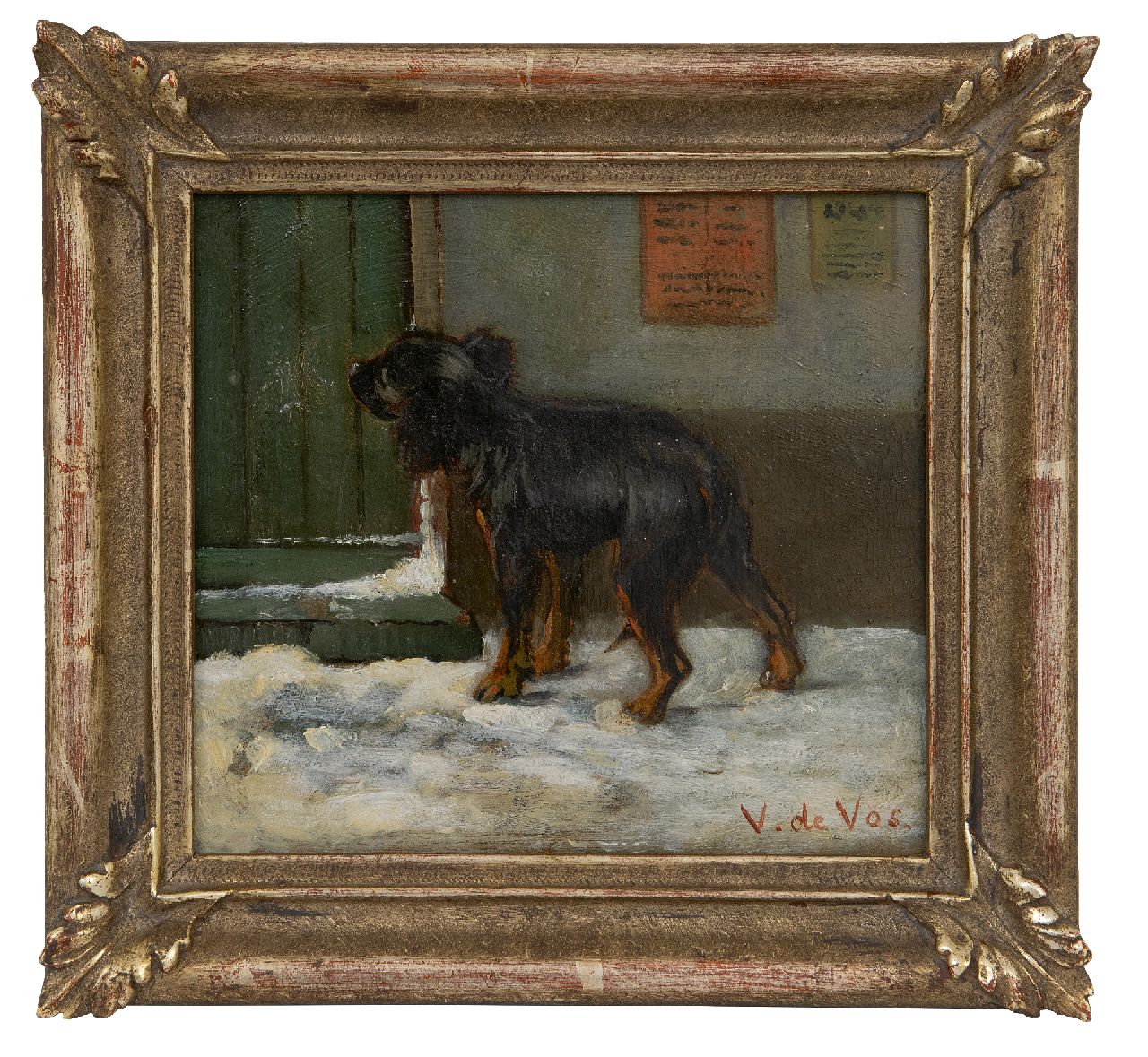 Vos V. de | Vincent de Vos | Paintings offered for sale | Arrived at the destination, oil on canvas 15.6 x 17.1 cm, signed l.r.