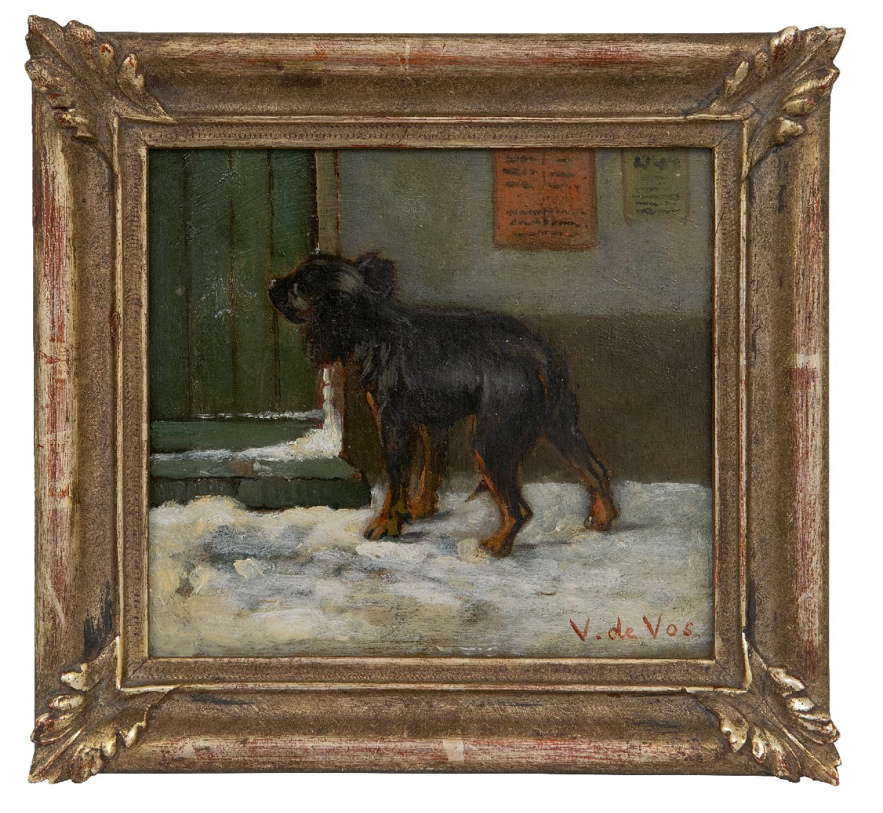 Vos V. de | Vincent de Vos, Arrived at the destination, oil on canvas 15.6 x 17.1 cm, signed l.r.