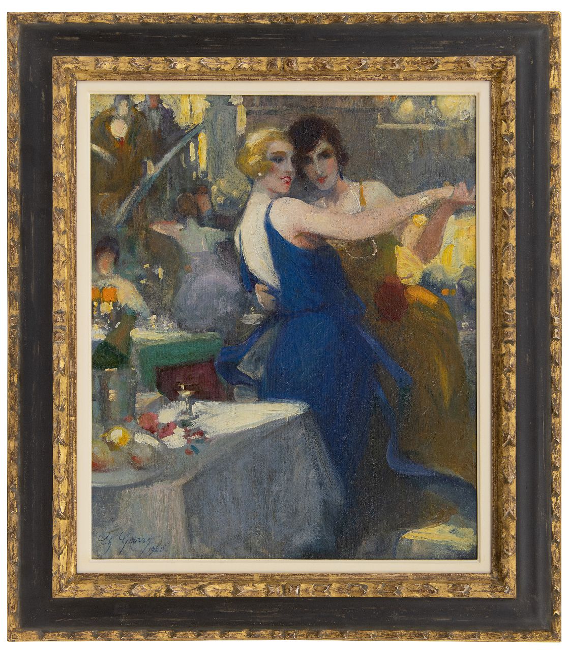 Garry C.  | Charley Garry, Two dancing women, oil on canvas 46.4 x 38.5 cm, signed l.l. and dated 1920