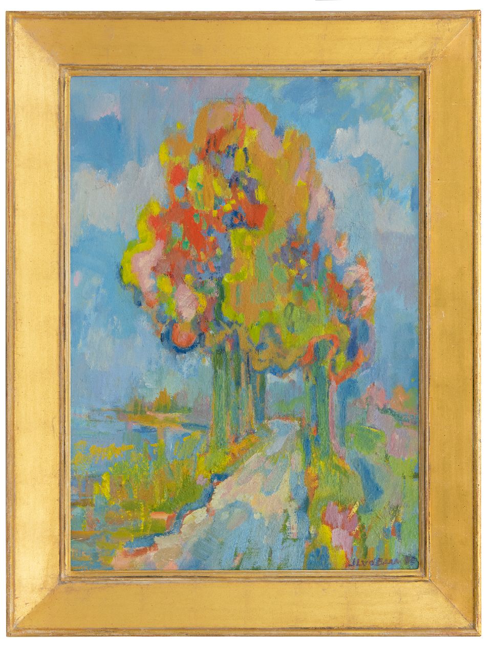 Baan J.L. van der | 'Jan' Lucas van der Baan, Near Dokkum, oil on canvas 70.3 x 50.2 cm, signed l.r. and dated '86