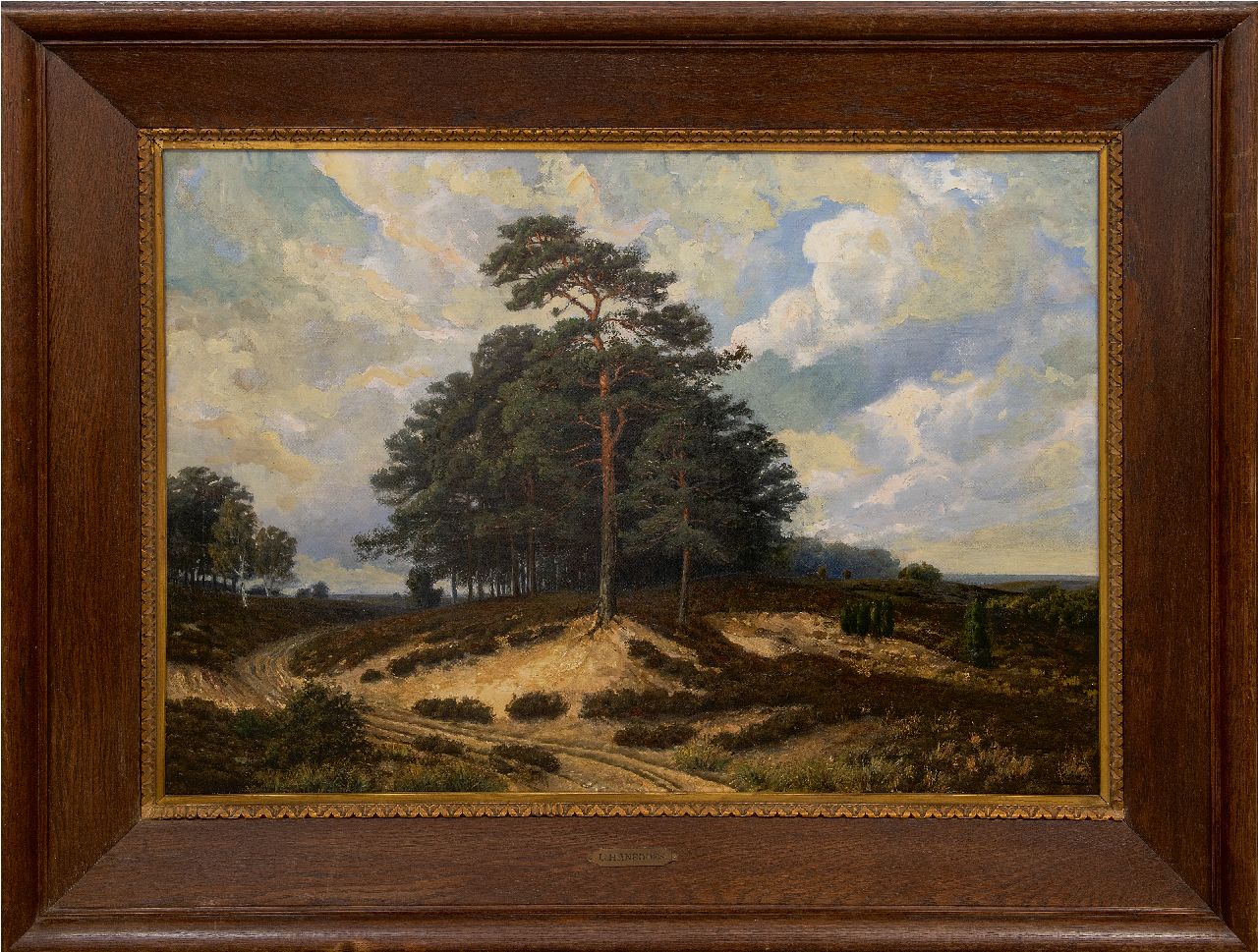 Hanedoes G.  | Gabriël Hanedoes, Heathlandscape, oil on canvas 67.5 x 95.7 cm, signed l.r.
