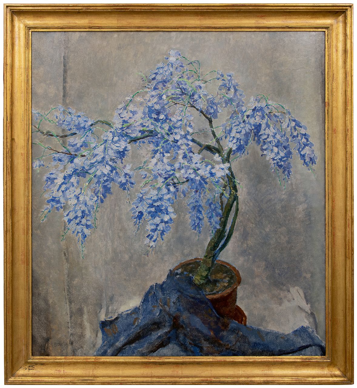 Bobeldijk F.  | Felicien Bobeldijk, Blue Wisteria, oil on canvas 100.3 x 90.3 cm, signed l.l. and verso on label