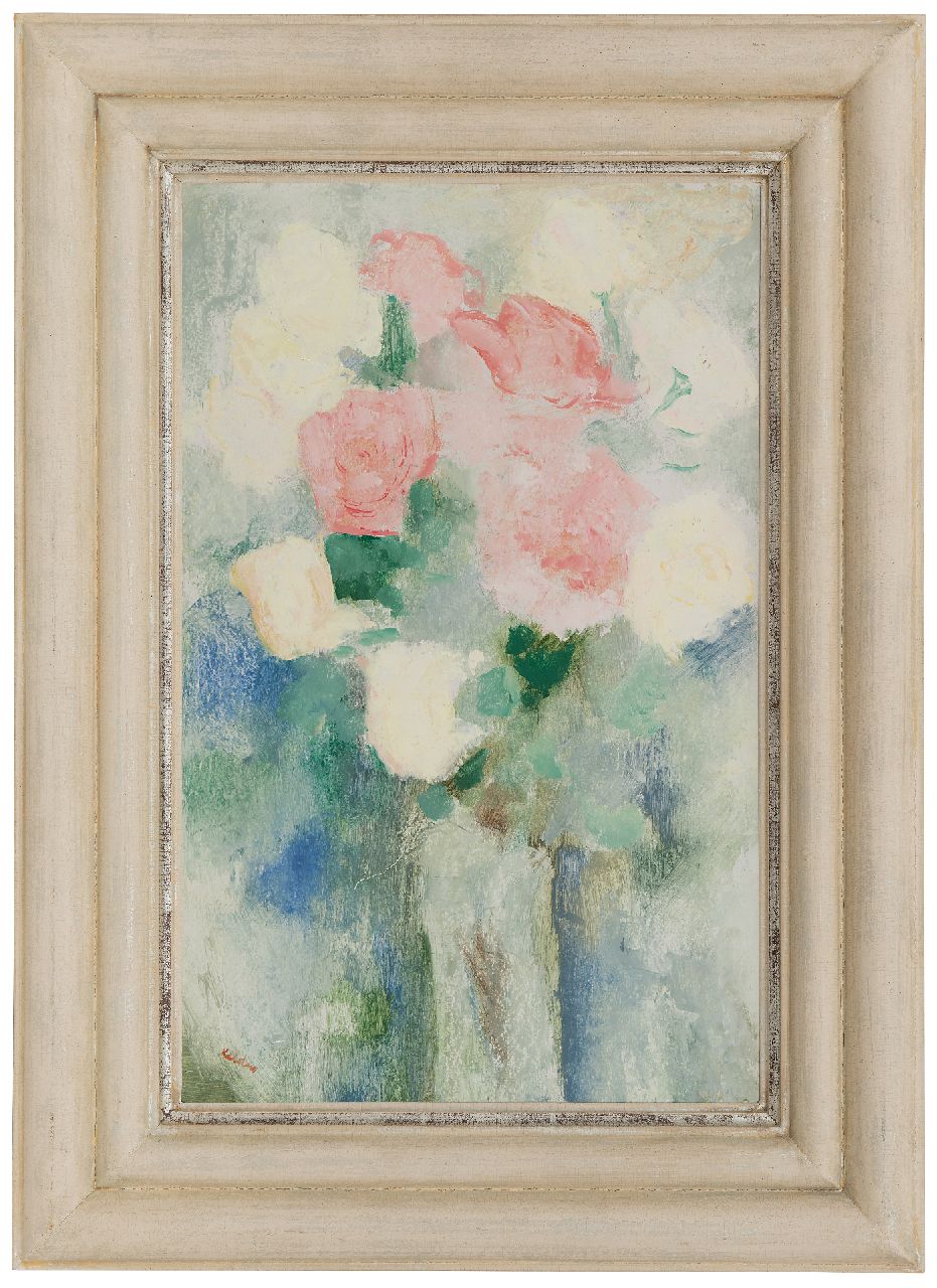 Kelder A.B.  | Antonius Bernardus 'Toon' Kelder | Paintings offered for sale | Still life with roses, oil on board 52.1 x 33.2 cm, signed l.l.