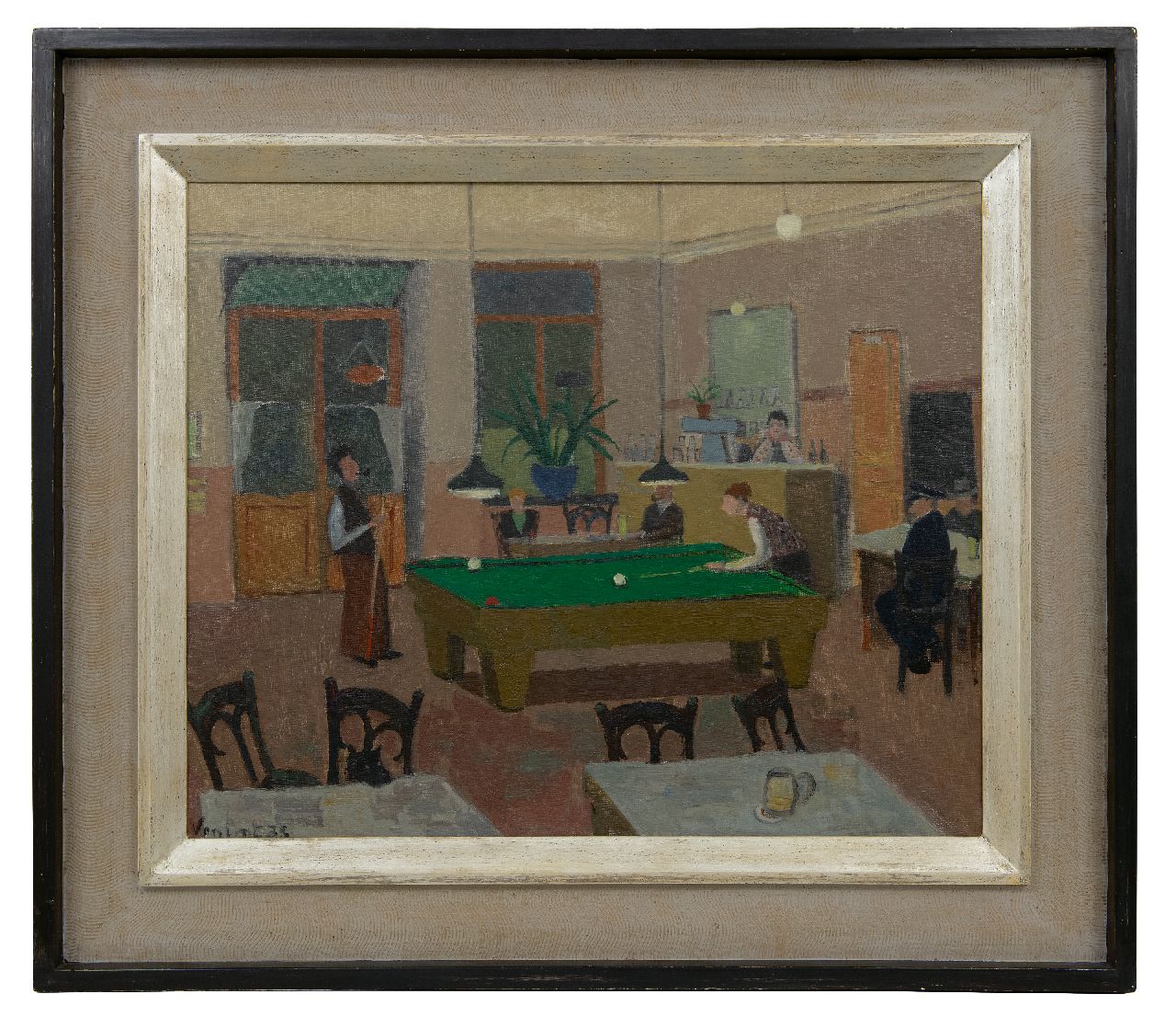 Lint L. van | Louis Noël van Lint | Paintings offered for sale | The billiard players, oil on canvas 57.9 x 70.3 cm, signed l.l. and dated '33