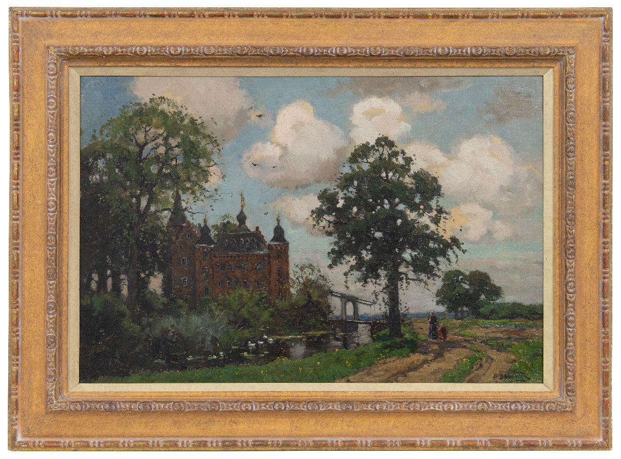 Brouwer B.J.  | Berend Jan 'Barend' Brouwer | Paintings offered for sale | Castle in a landscape, oil on canvas 40.6 x 60.6 cm, signed l.r.