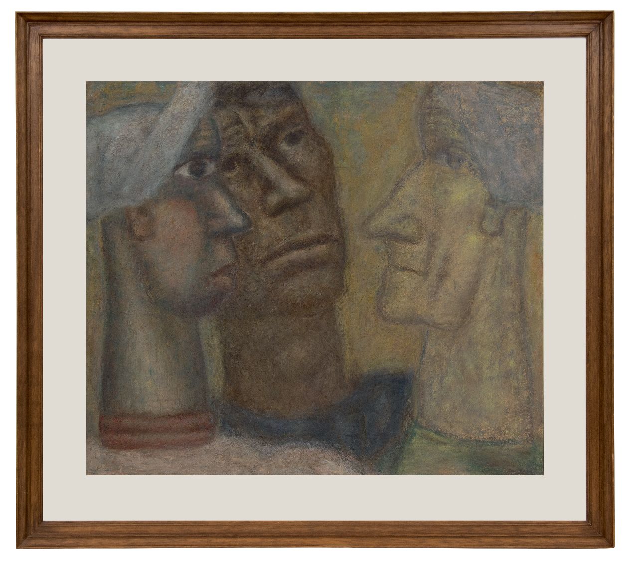 Gestel L.  | Leendert 'Leo' Gestel | Watercolours and drawings offered for sale | Three fishermen, pastel on paper 66.0 x 77.0 cm, executed ca. 1932-1934