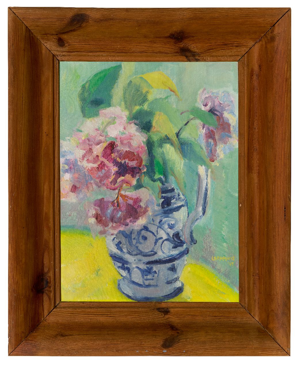 Leemhuis W.H.  | Wiert Hendrik 'Hein' Leemhuis, Flowers in a jug, oil on canvas 40.2 x 30.0 cm, signed l.r. and dated '45