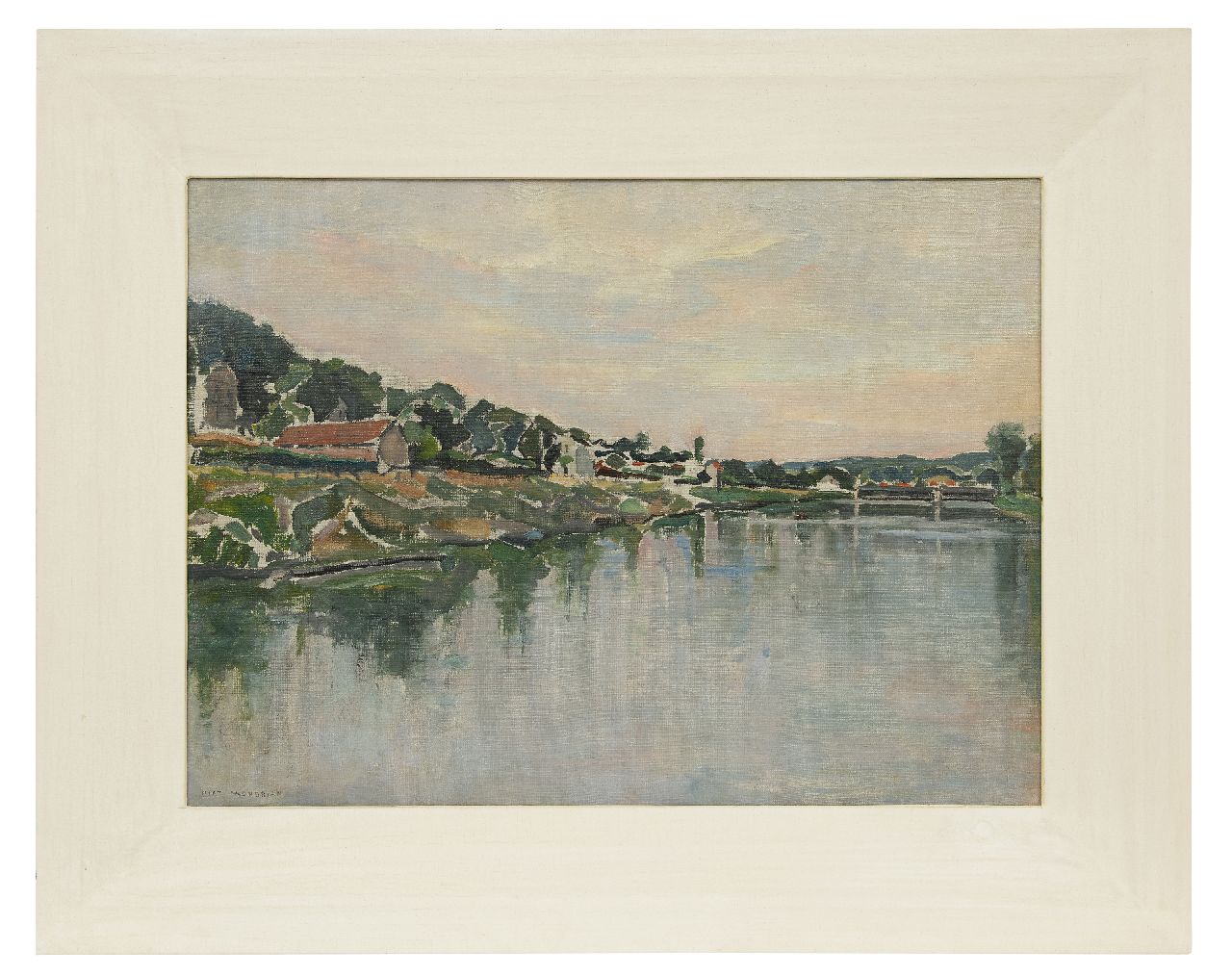 Mondriaan P.C.  | Pieter Cornelis 'Piet' Mondriaan | Paintings offered for sale | The banks of the Seine, oil on canvas 54.2 x 73.1 cm, signed l.l. and painted in 1931