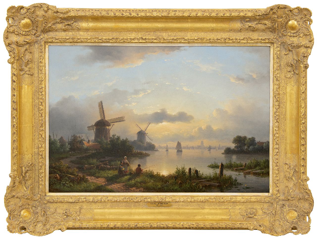 Kleijn L.J.  | Lodewijk Johannes Kleijn, River landscape, oil on panel 44.5 x 66.2 cm, signed l.r.
