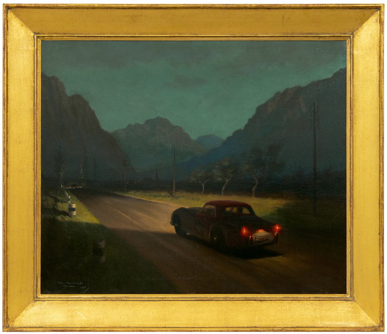 Nockolds R.A.  | Roy Anthony Nockolds, Rally in the Alps  - Triumph TR3, oil on canvas 63.5 x 76.4 cm, signed l.l. and dated 1956