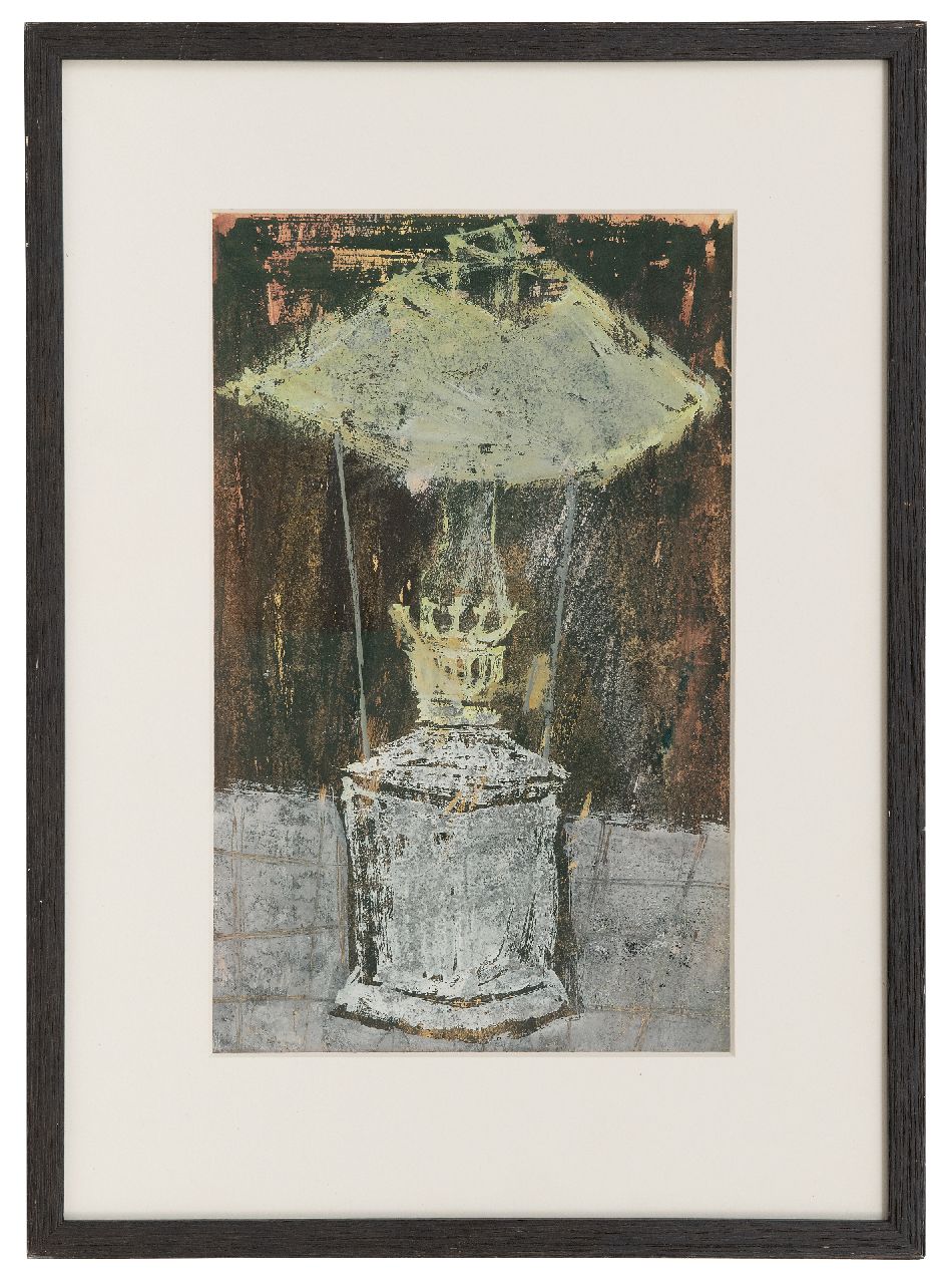 Heel J.J. van | Johannes Jacobus 'Jan' van Heel | Watercolours and drawings offered for sale | Oil lamp, gouache on paper 30.5 x 19.0 cm, signed l.c.
