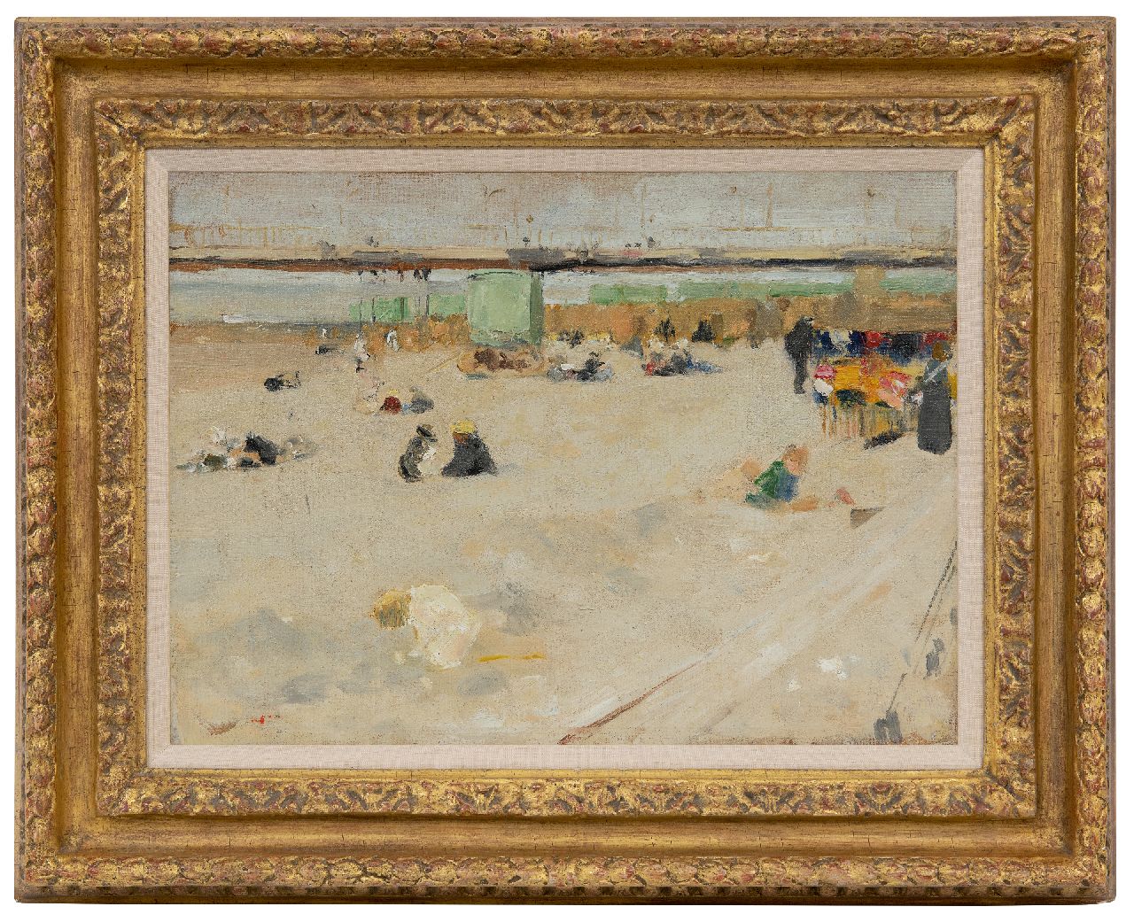 Arntzenius P.F.N.J.  | Pieter Florentius Nicolaas Jacobus 'Floris' Arntzenius, The beach at Scheveningen, oil on canvas 33.3 x 45.4 cm, painted ca. 1895