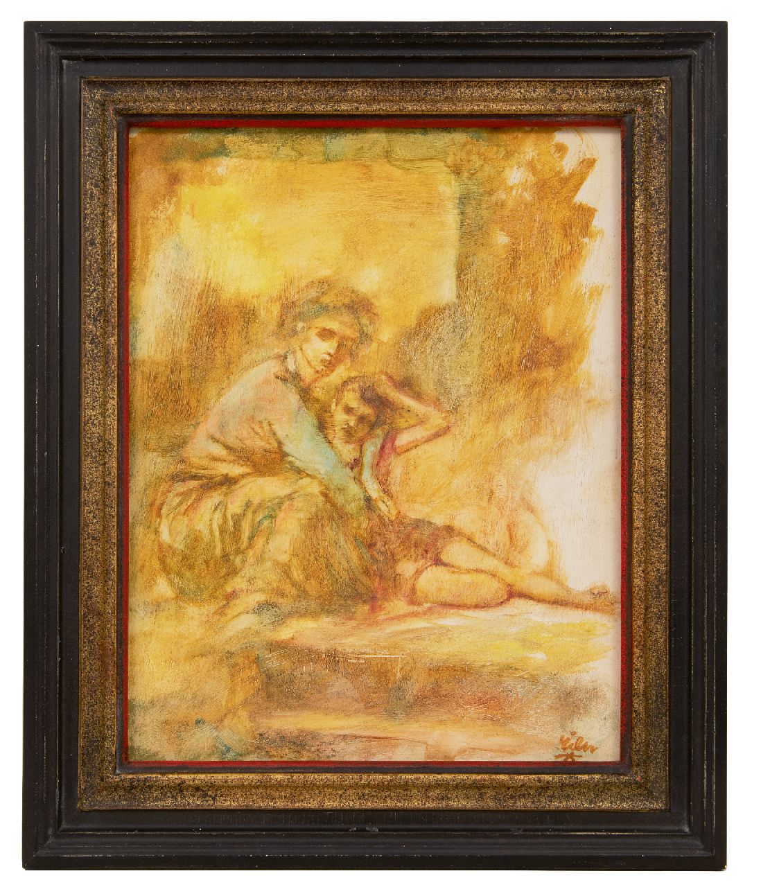 Poortvliet R.  | Rien Poortvliet | Watercolours and drawings offered for sale | Two figures, watercolour on paper 35.2 x 27.7 cm, signed l.r.