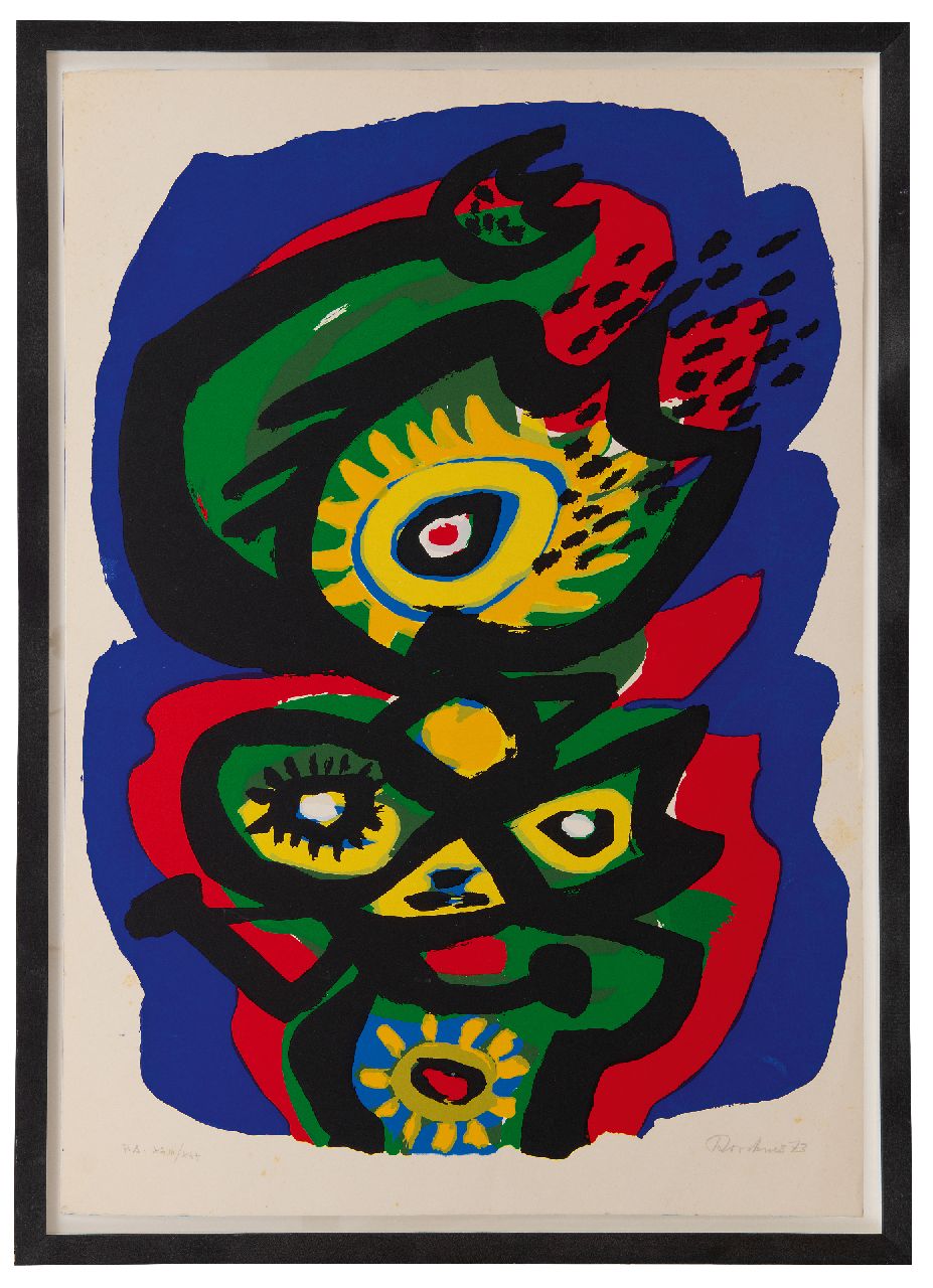 Rooskens J.A.  | Joseph Antoon 'Anton' Rooskens | Prints and Multiples offered for sale | Composition, lithograph on paper 70.0 x 49.6 cm, signed l.r. (in pencil) and dated '73 (in pencil)