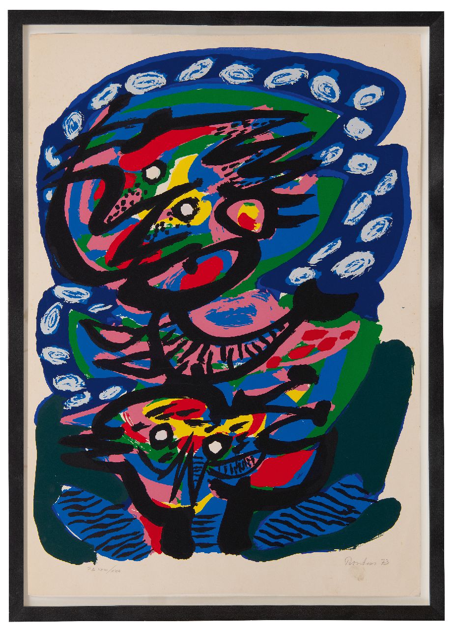 Rooskens J.A.  | Joseph Antoon 'Anton' Rooskens | Prints and Multiples offered for sale | Composition, lithograph on paper 70.1 x 49.7 cm, signed l.r. (in pencil) and dated '73 (in pencil)