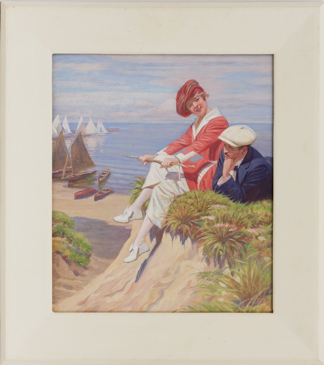 Köhler W.  | Walter Köhler | Watercolours and drawings offered for sale | On the beach, gouache on paper 39.6 x 34.0 cm, painted ca. 1921