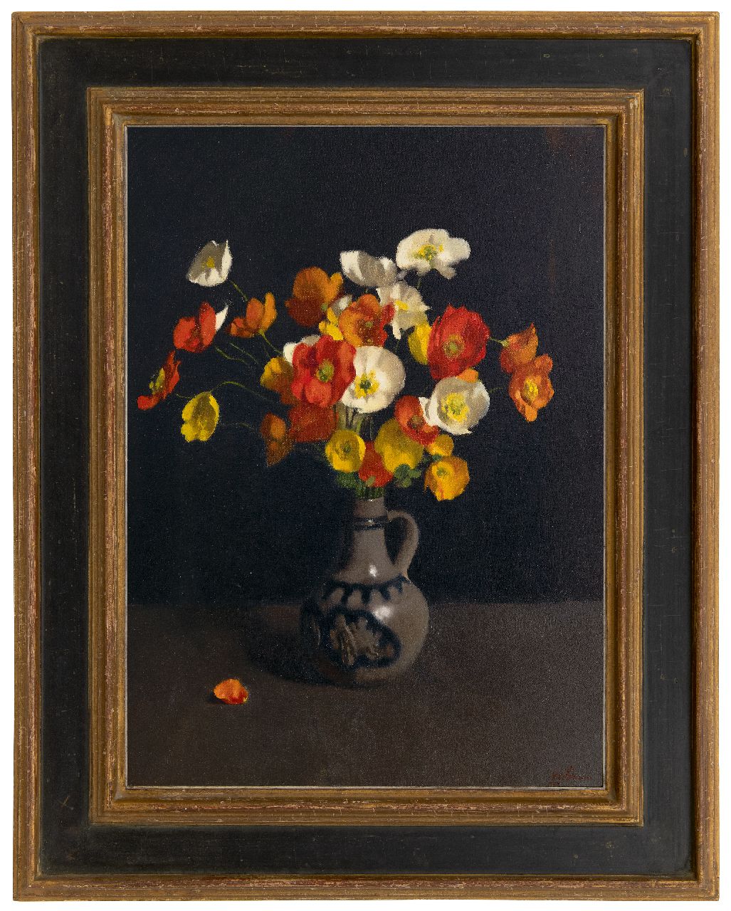Witsen W.A.  | 'Willem' Arnold Witsen, Poppies in a stone pitcher, oil on canvas 62.4 x 45.8 cm, signed l.r.