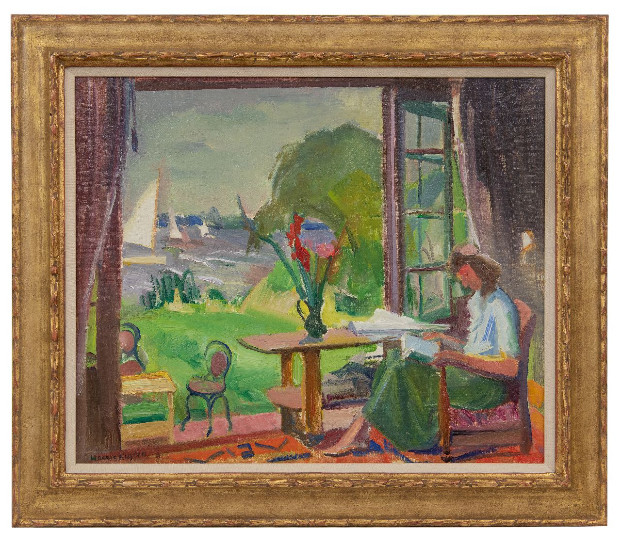 Kuijten H.J.  | Henricus Johannes 'Harrie' Kuijten | Paintings offered for sale | House on the lake, oil on canvas 50.0 x 60.0 cm, signed l.l. and painted ca. 1948