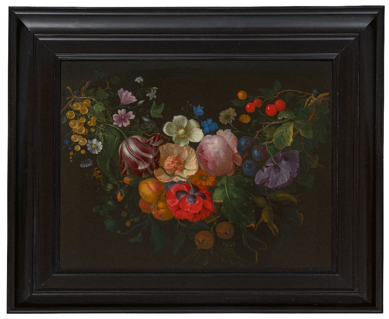 Gallis P.  | Pieter Gallis | Paintings offered for sale | flower garland, oil on panel 35.3 x 43.8 cm, painted ca. 1685