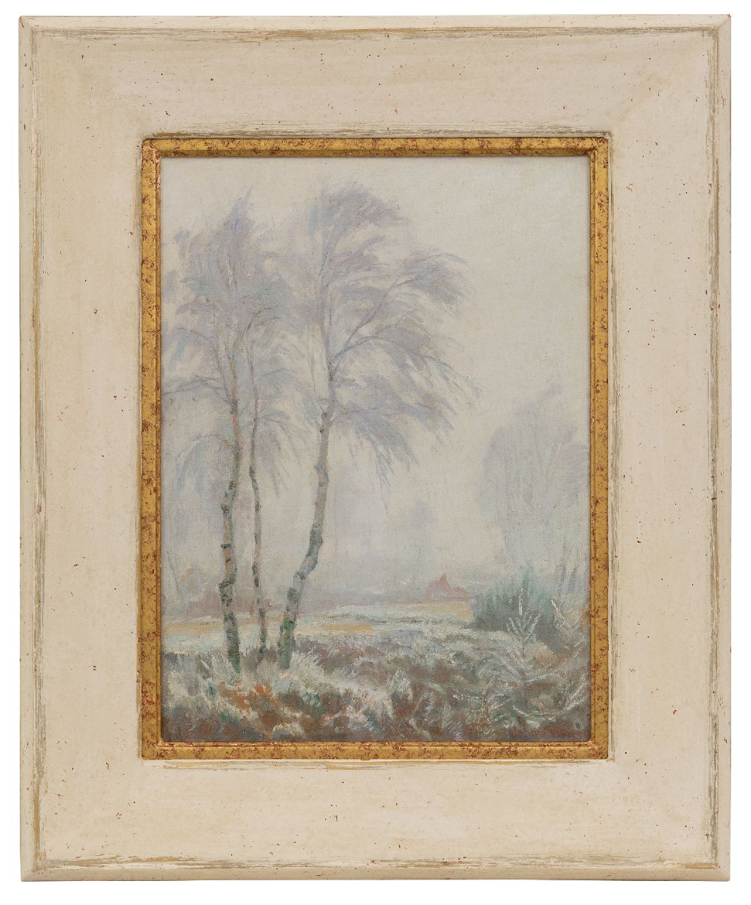 Meijer J.  | Johannes 'Johan' Meijer | Paintings offered for sale | Frost and fog, oil on canvas 38.5 x 28.8 cm, signed l.r.