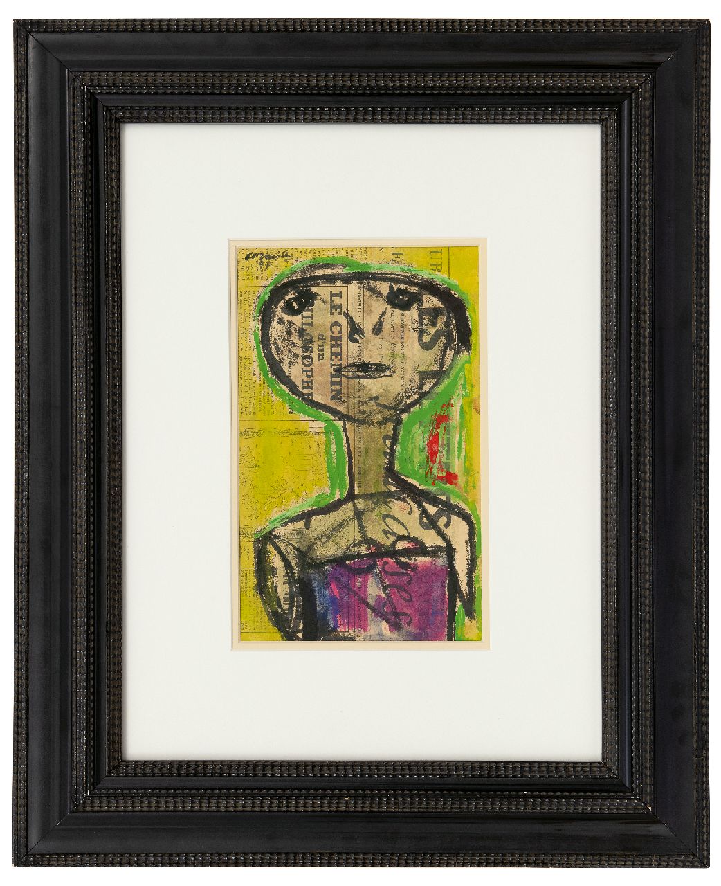 Corneille ('Corneille' Guillaume Beverloo)   | Corneille ('Corneille' Guillaume Beverloo) |  offered for sale | Le Chemin d'un Philosophe, watercolour and gouache on newspaper 34.2 x 22.1 cm, signed u.l. and dated '47