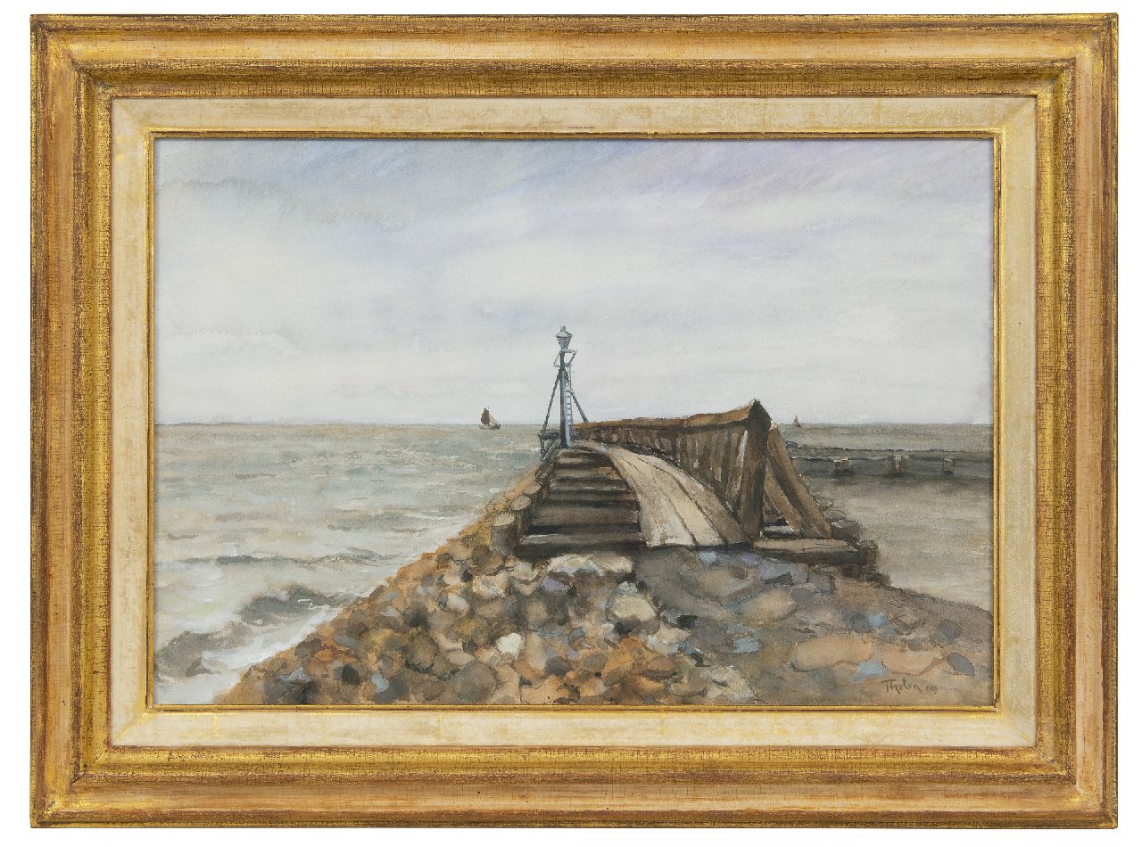 Tholen W.B.  | Willem Bastiaan Tholen | Watercolours and drawings offered for sale | The harbour of Nijkerk, watercolour on paper 38.3 x 56.5 cm, signed l.r. and dated '09