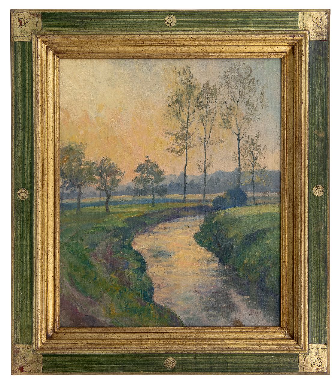 Huys M.  | Modest Huys | Paintings offered for sale | Landscape with a stream, oil on canvas 60.5 x 50.3 cm, signed l.r.