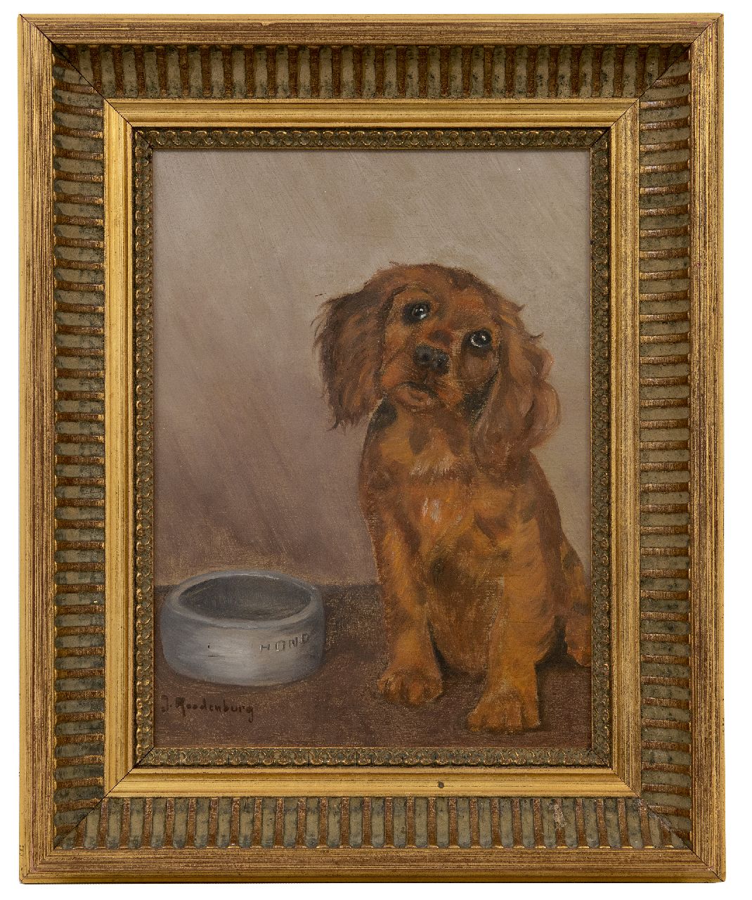 Roodenburg J.C.  | Johannes Carolus Roodenburg | Paintings offered for sale | Dinner time, oil on panel 31.9 x 24.5 cm, signed l.l.