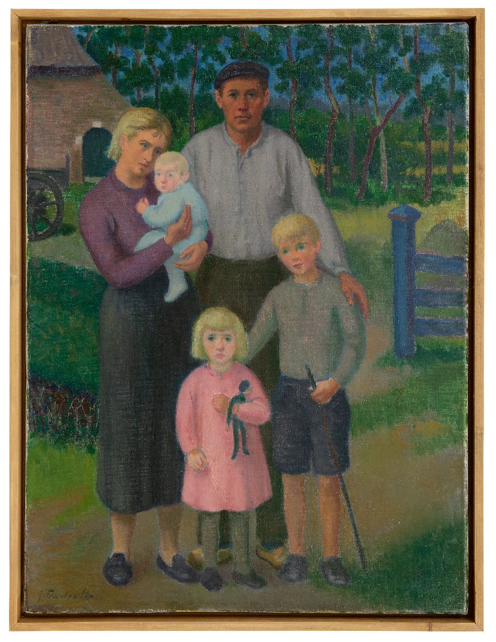 Franken J.H.  | Joannes Henricus 'Jan' Franken | Paintings offered for sale | Peasant family, oil on canvas 60.3 x 45.4 cm, signed l.l.