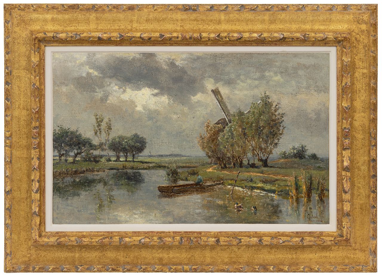 Gabriel P.J.C.  | Paul Joseph Constantin 'Constan(t)' Gabriel, Before the storm, at Abcoude, oil on canvas 28.6 x 46.2 cm, signed l.r.