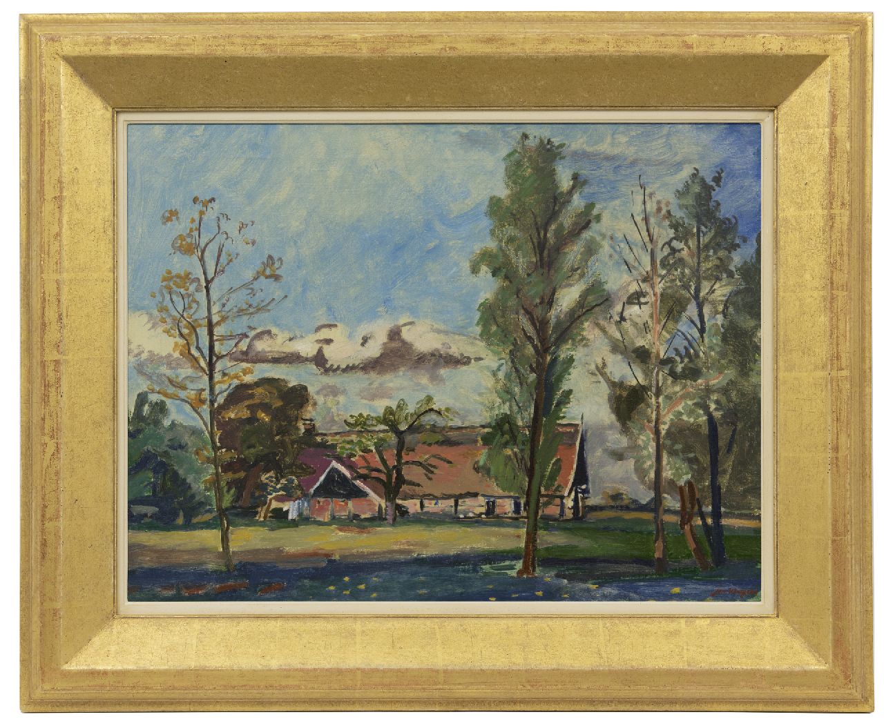 Wiegers J.  | Jan Wiegers | Paintings offered for sale | A farm in Saasveld, Twente, oil on canvas 46.6 x 61.2 cm, signed l.r. and dated '40