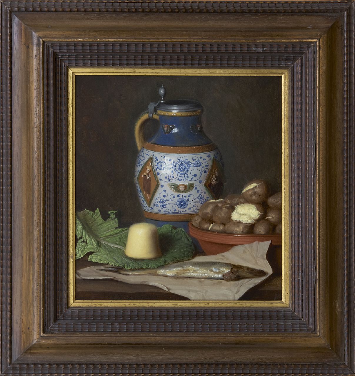 Brehmer E.  | Emil Brehmer | Paintings offered for sale | A kitchen still life, oil on canvas 31.0 x 28.4 cm, signed l.l. and dated 1873