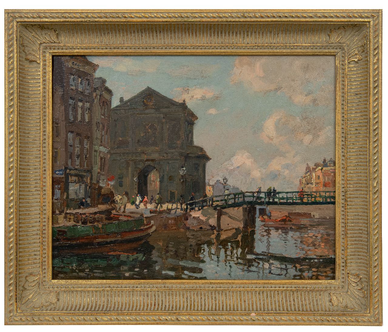 Bogman jr. H.A.C.  | Hermanus Adrianus Charles 'Herman' Bogman jr., A view of the  Delftsche Poort in Rotterdam, oil on canvas 40.3 x 51.5 cm, signed l.l. and ca. 1910-1939