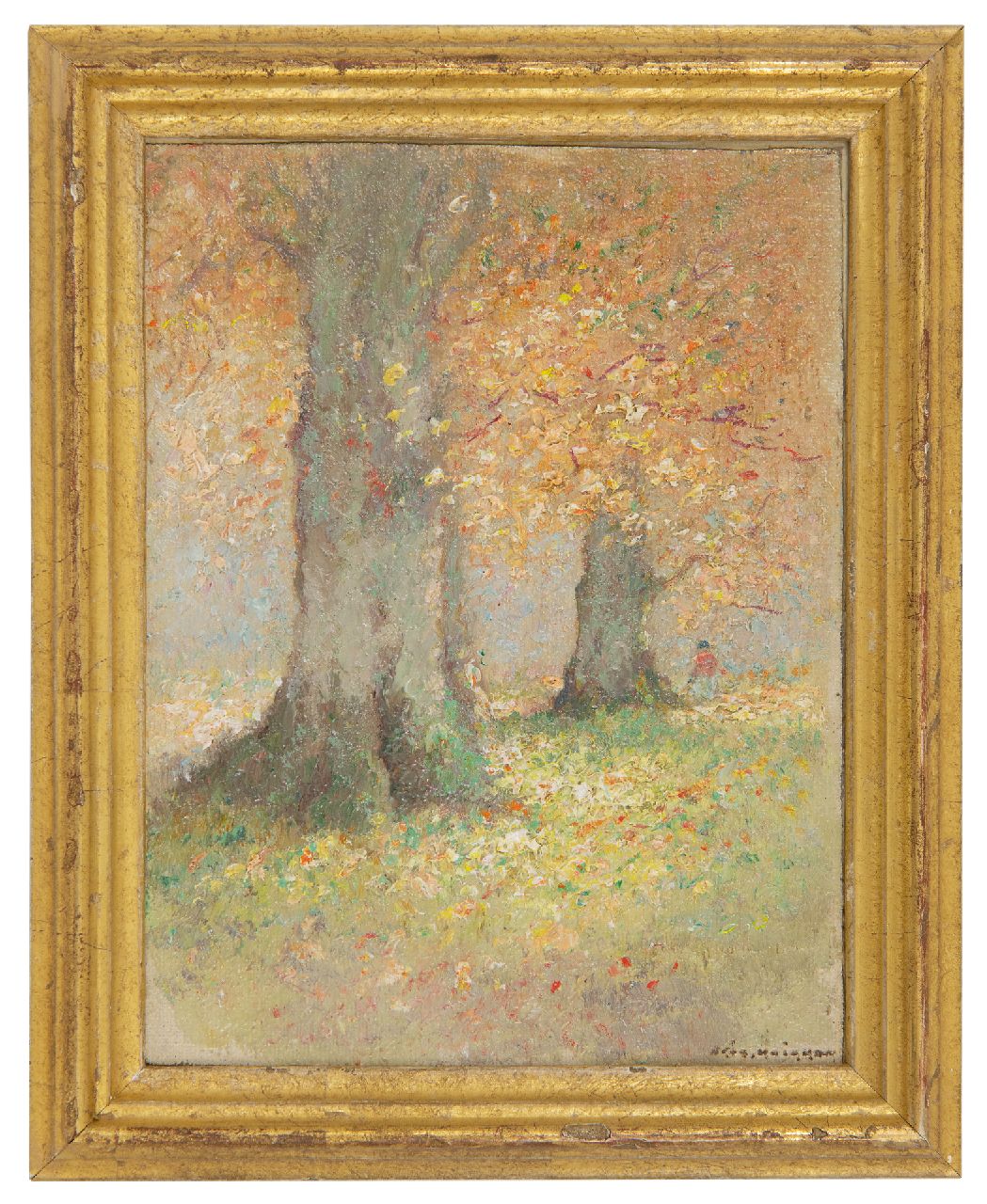 Knikker A.  | Aris Knikker | Paintings offered for sale | Beech in autumn, oil on canvas laid down on board 15.4 x 11.6 cm, signed l.r.