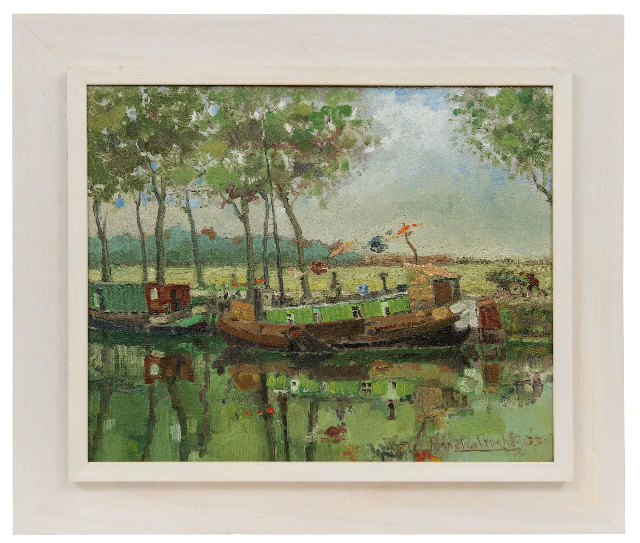 Walrecht B.H.D.  | Bernardus Hermannus David 'Ben' Walrecht, At Oldehove, oil on canvas laid down on panel 40.4 x 50.0 cm, signed l.r. and dated '33