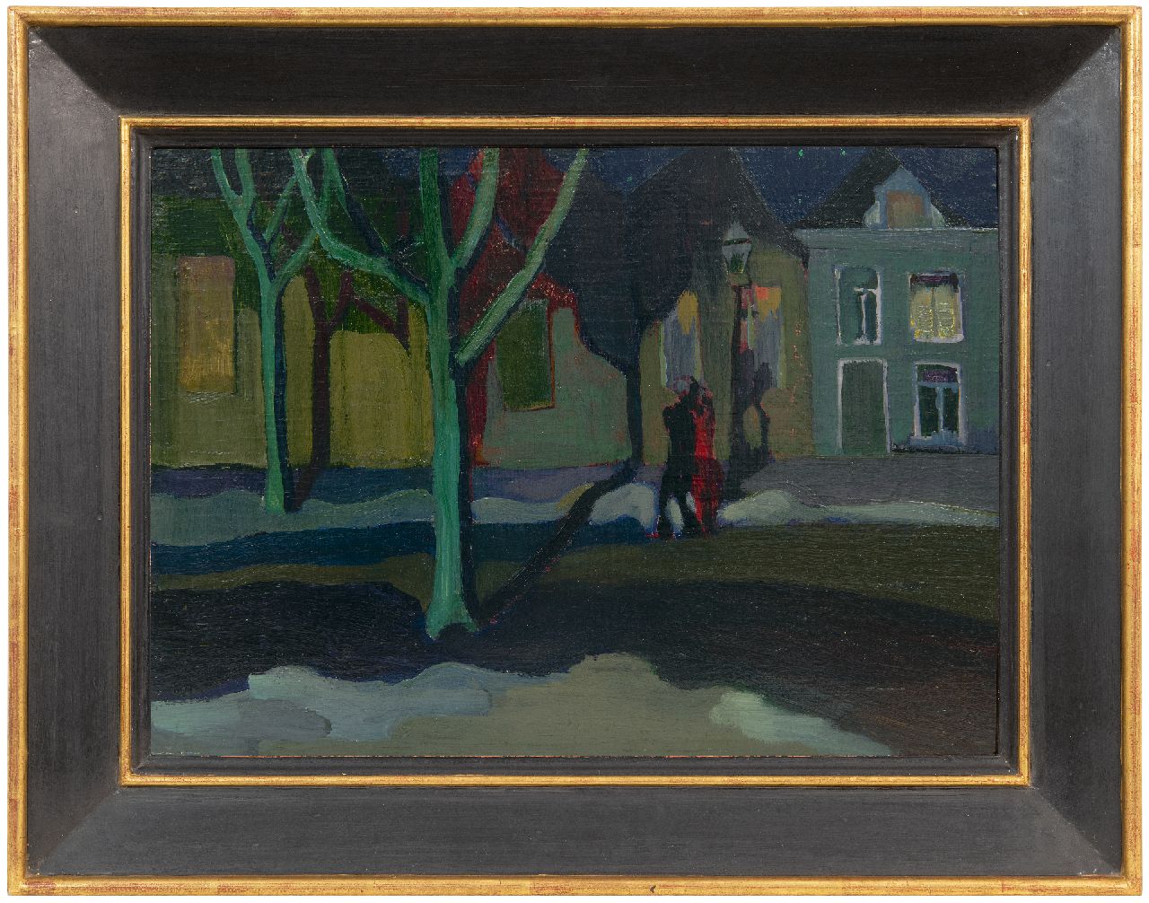 Martens G.G.  | Gijsbert 'George' Martens | Paintings offered for sale | Kattendiep, evening, oil on panel 31.0 x 42.5 cm, signed on the reverse and painted ca. 1925