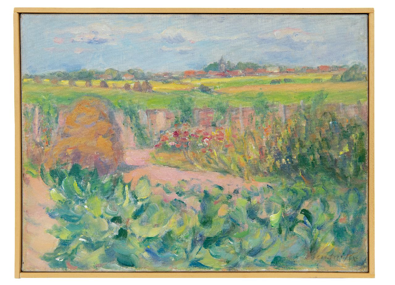 Hendrickx J.  | Josephina Hendrickx, The kitchen garden, Zeeland, oil on canvas 27.8 x 37.6 cm, signed l.r.