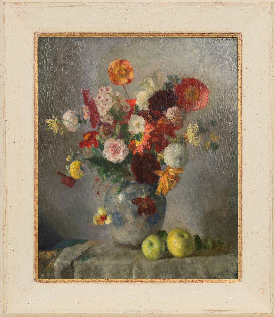 Rueter W.C.G.  | Wilhelm Christian 'Georg' Rueter | Paintings offered for sale | Flower still life, oil on canvas 74.2 x 61.3 cm, signed u.r. and dated '63