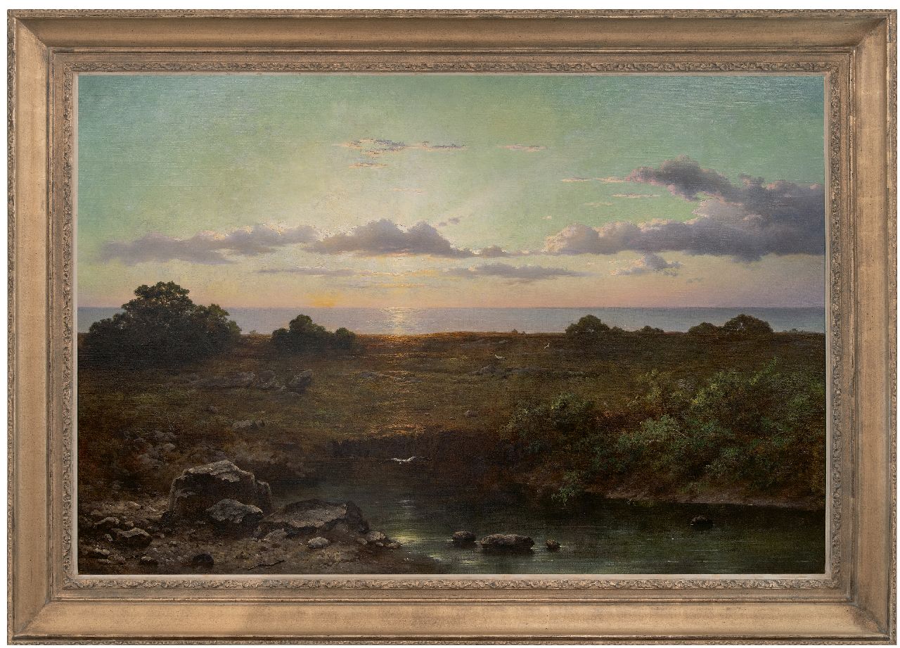 Hanedoes L.  | Louwrens Hanedoes | Paintings offered for sale | Sunset near Le Havre, oil on canvas 111.0 x 166.2 cm, signed l.l.