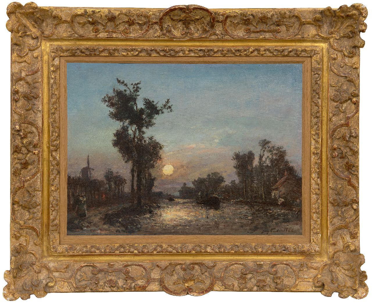 Jongkind J.B.  | Johan Barthold Jongkind, Canal en Hollande, oil on canvas 33.8 x 45.9 cm, signed l.r. and dated 1864