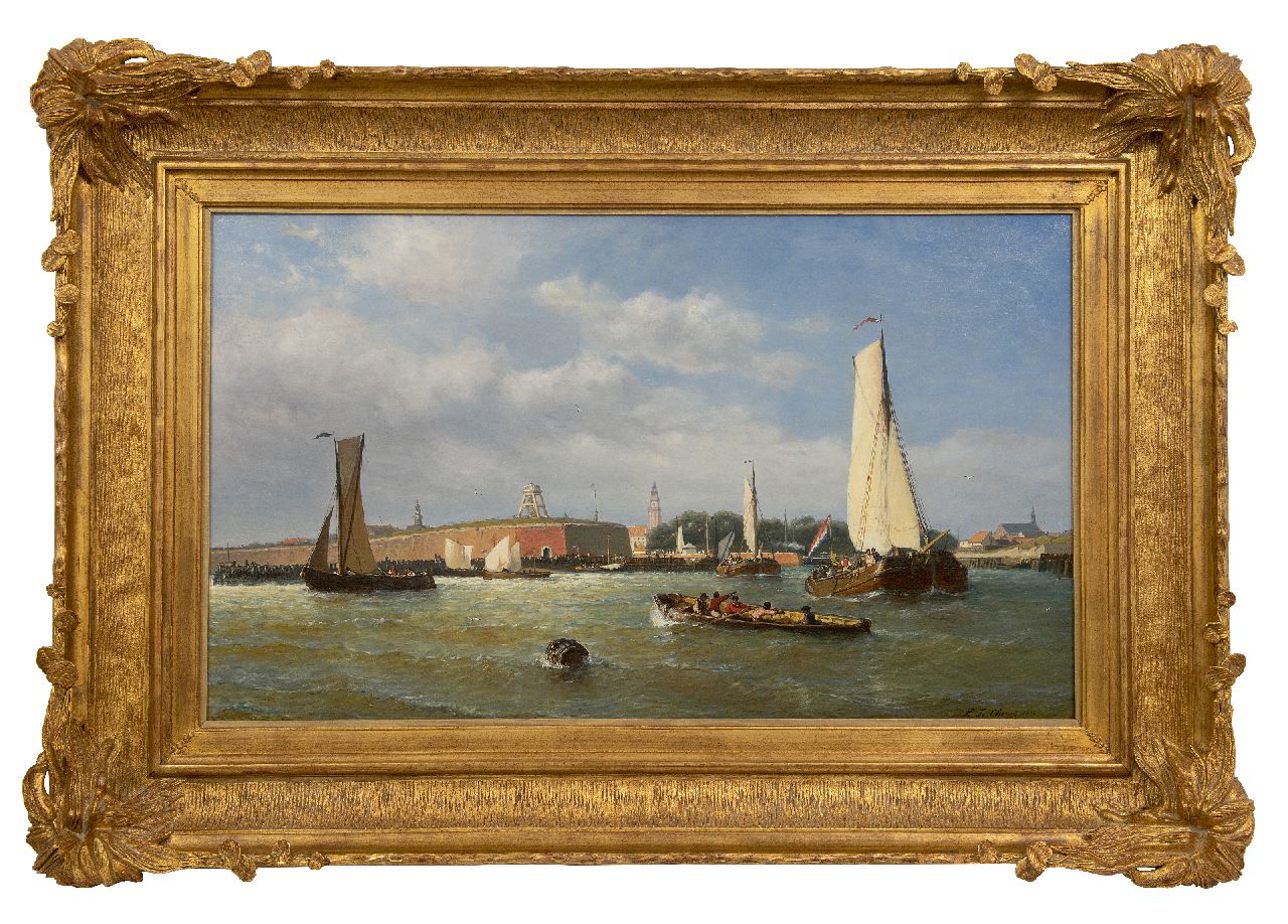 Clays P.J.  | Paul Jean Clays | Paintings offered for sale | Segelwettbewerb vor Vlissingen, oil on canvas 60.1 x 100.0 cm, signed l.r. and dated 1860