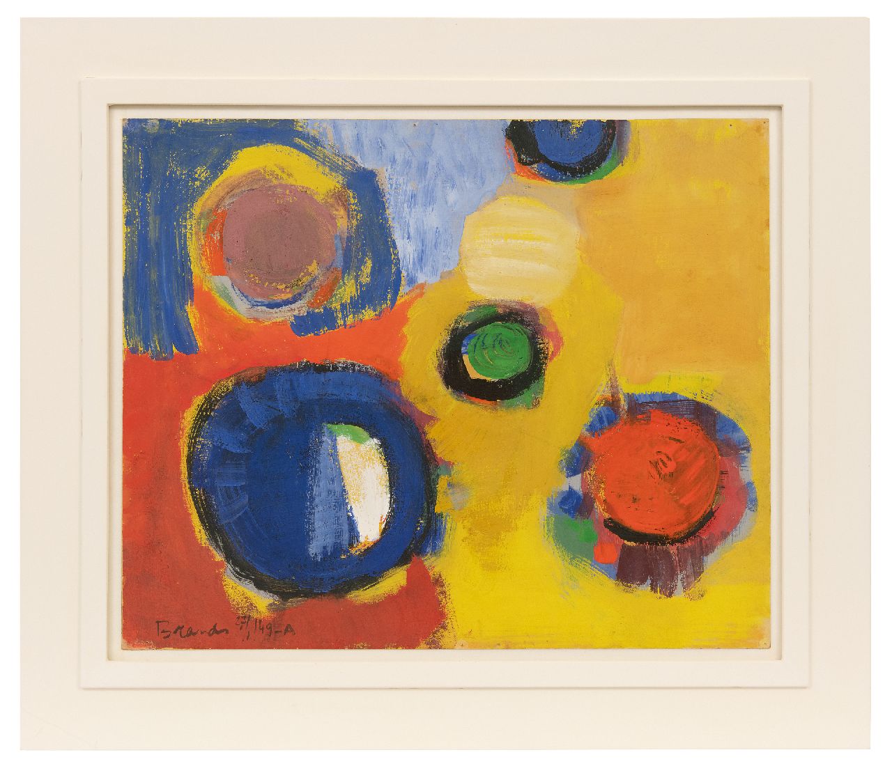 Brands E.A.M.  | Eugenius Antonius Maria 'Eugène' Brands | Watercolours and drawings offered for sale | Composition II, gouache on board 42.0 x 51.4 cm, signed l.l. and dated 27/1/49-A