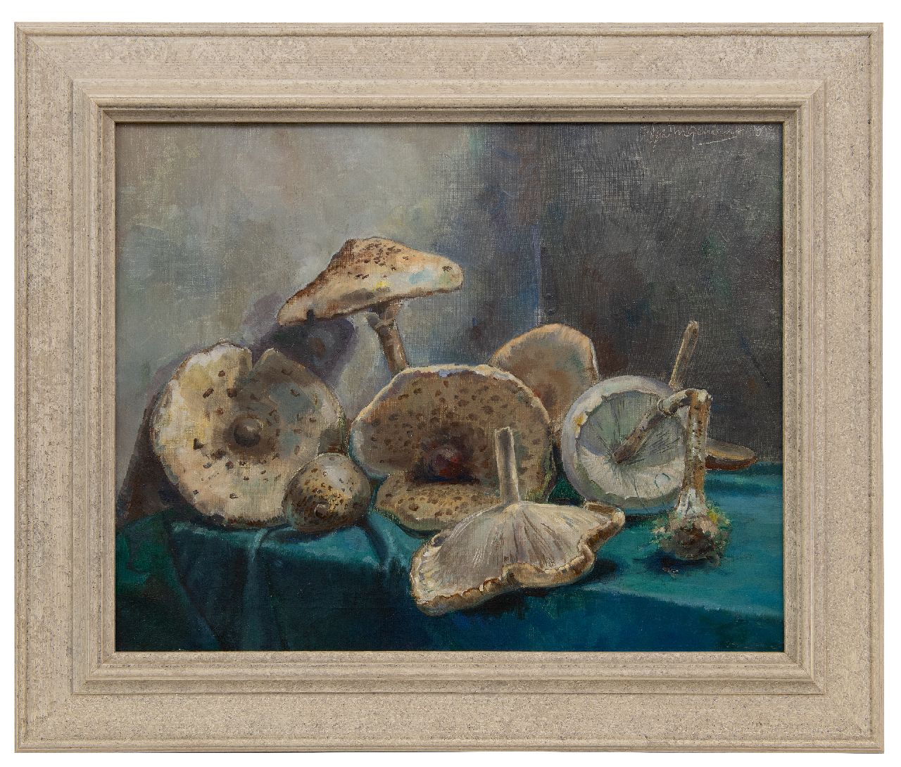 Dingemans W.J.  | Waalko Jans Dingemans | Paintings offered for sale | Still life with mushrooms, oil on canvas 40.3 x 50.2 cm, signed u.r. and dated 1932, without frame