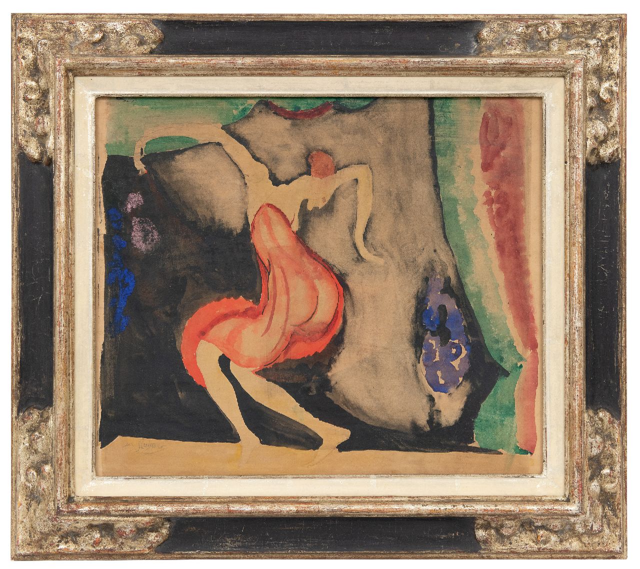 Sluijters J.C.B.  | Johannes Carolus Bernardus 'Jan' Sluijters | Watercolours and drawings offered for sale | Dancer, watercolour on paper 35.0 x 41.8 cm, signed l.l. and painted ca. 1920