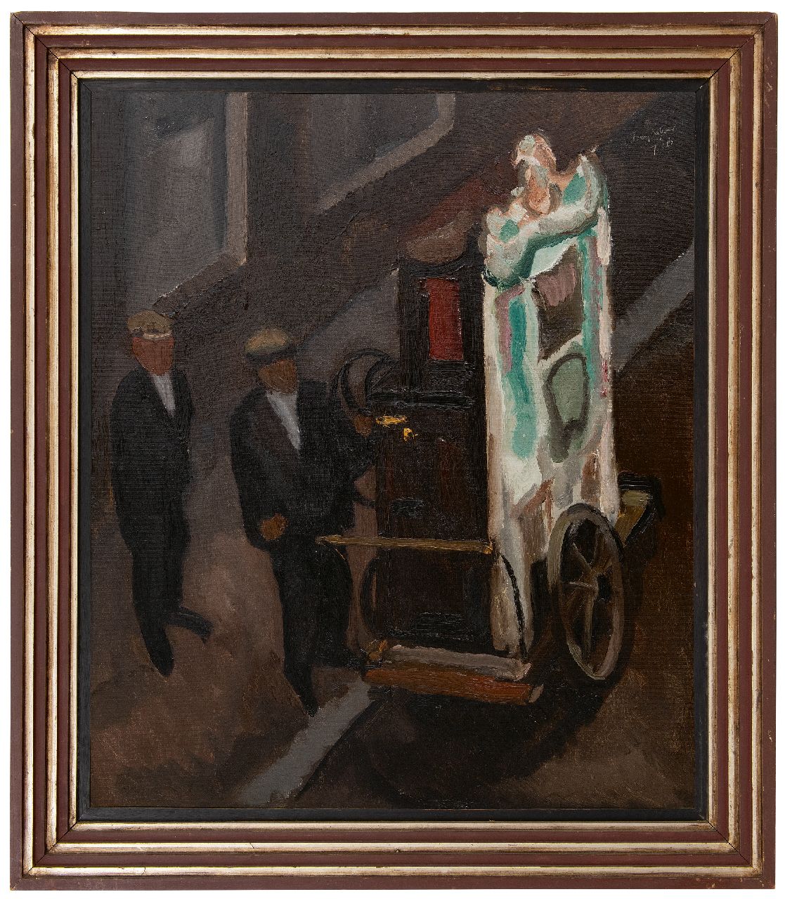 Kelder A.B.  | Antonius Bernardus 'Toon' Kelder | Paintings offered for sale | The barrel organ, oil on canvas 76.0 x 64.4 cm, signed u.r. and dated 7 '26